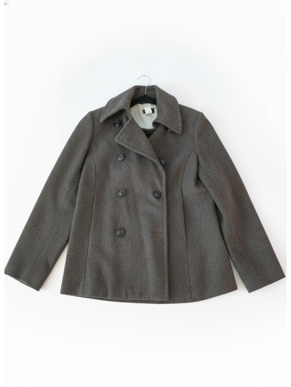 EUC J.Crew Women's Wool Blend Pea Coat in Brown, Size L